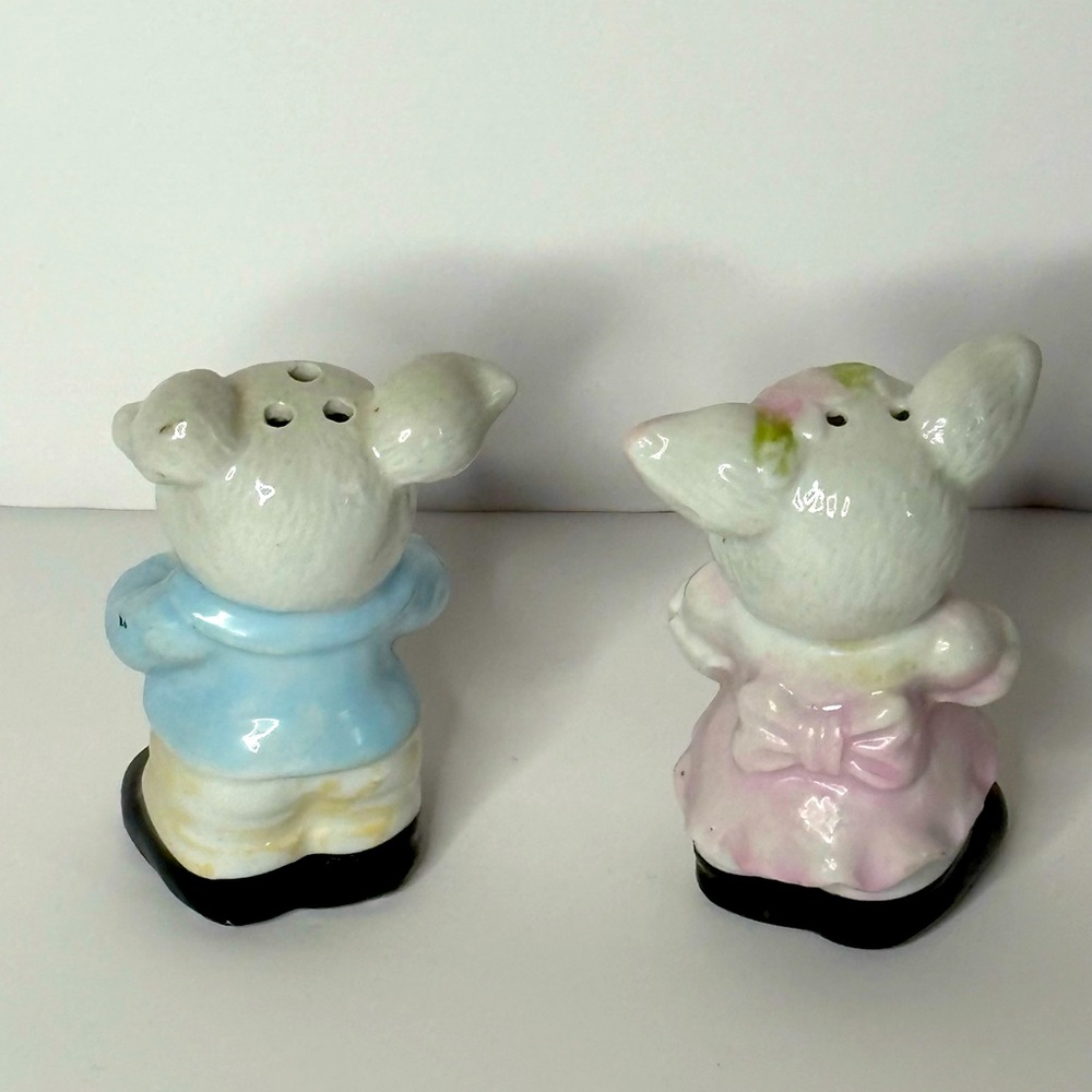 Vintage‎ Mr. Pig And Mrs.Pig Salt and Pepper Shakers - Picture 2 of 4